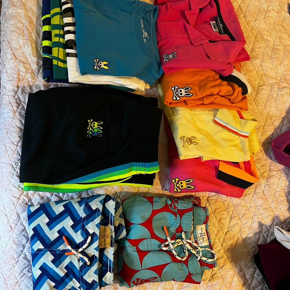 Psycho Bunny men’s clothing bundle